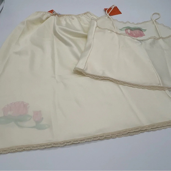 🌷 Vintage 🌷Lady Lynne Nylon Camisole and Slip Skirt Set – Size Large (small) NWT - Picture 9 of 9
